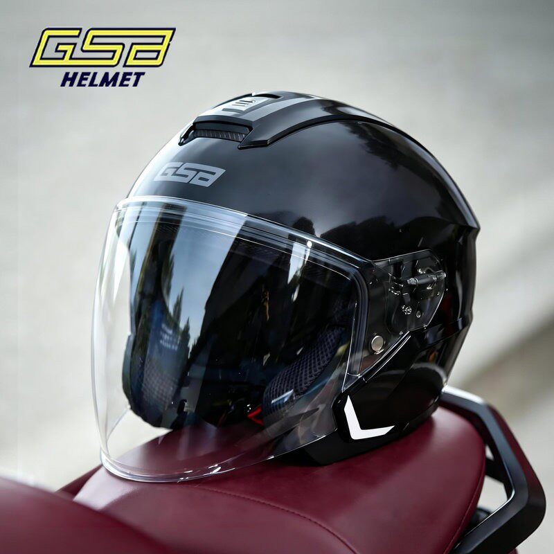 GSB摩托车头盔268a男女半覆式机车电瓶车防晒安全帽个性迷彩半盔