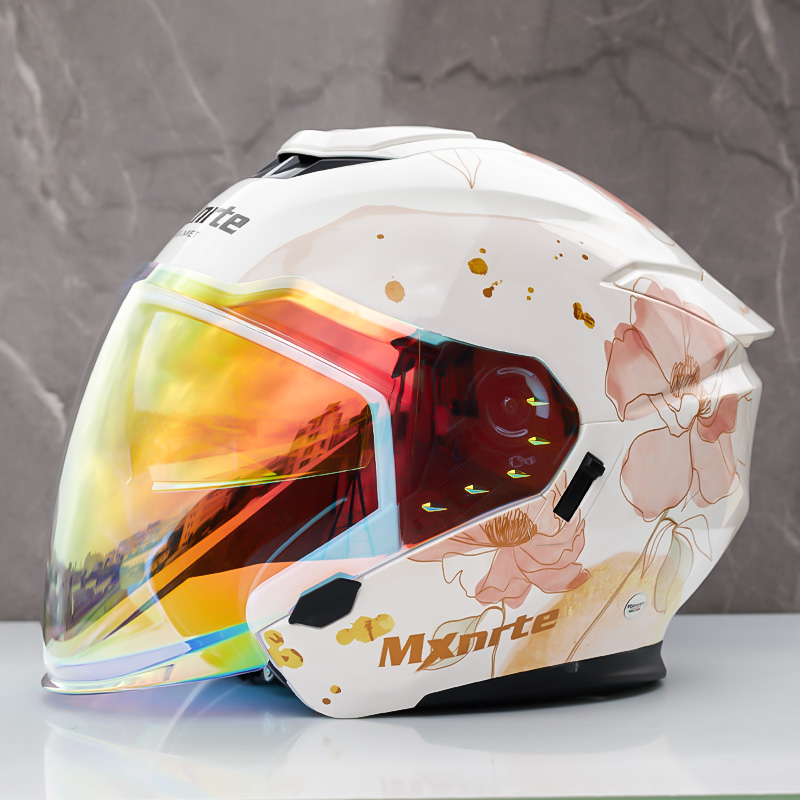 Mxnrte迈星特摩托车头盔镜片全盔半盔镜片型号523-611镜片