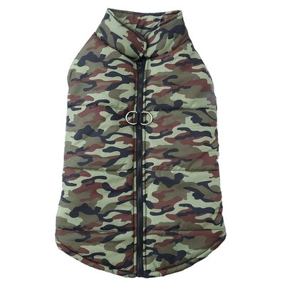 秋冬大型犬宠物衣服带牵引扣狗狗拉链H外套金毛比格犬撞色保暖马