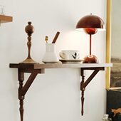 加安加丽复古墙上置物架墙壁书架法式 墙面隔板实木搁板上墙层板