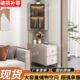 岩板沙发边角柜侧边柜边桌客厅墙角三角拐角边几柜小户型书柜轻奢