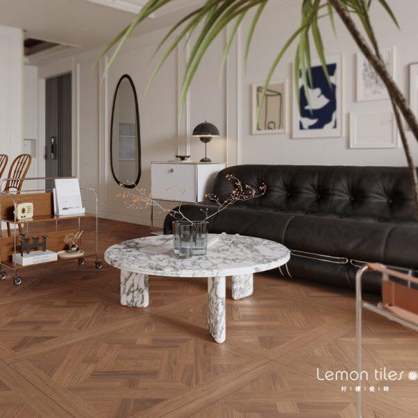 凡尔赛艺术拼花木纹砖800x800客厅卧室阳台防滑地砖法式复古瓷砖