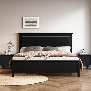 黑色实木床1.8米双人床新中式 床主卧实木大床200x220高箱储物床