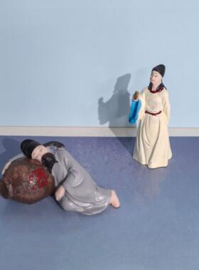 酒坛诗仙李白微景观树脂古代人物摆件微景观造景醉酒举杯中式古典