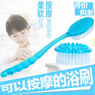 家用洗浴长柄洗澡刷搓背刷加长软毛浴刷沐浴刷洗澡后背刷按摩擦背