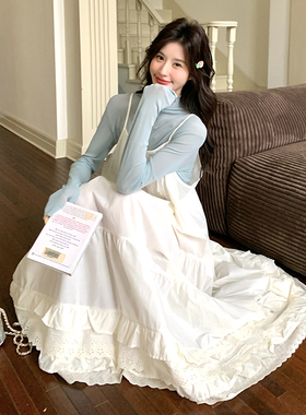 2025春款首发现货 蓝色上衣+白色连衣裙套装088-7720 P165K228