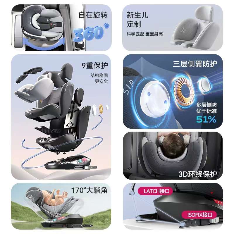 通用儿童汽车安全座椅新生婴儿宝宝车载简易坐0-4到12岁