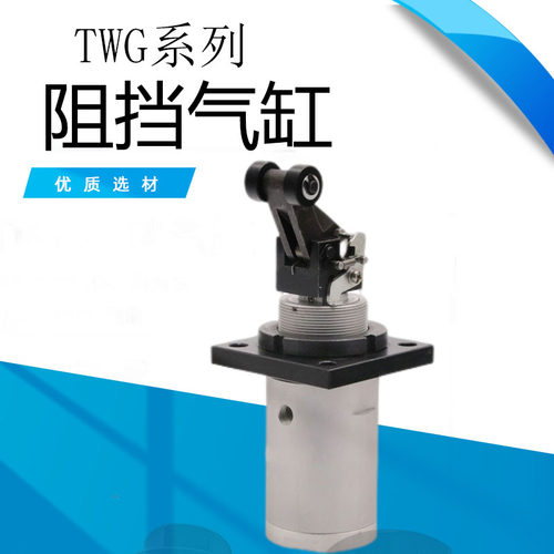亚德客型可调型阻挡气缸TWG系列 TWG32/40/50*10/15/20/25/30-C B