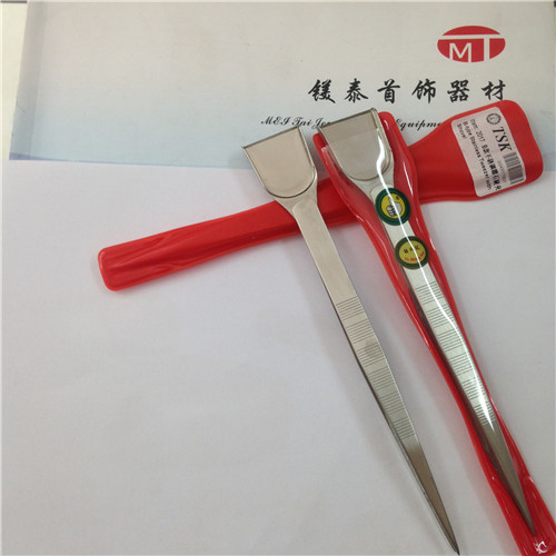 带铲镊子 TSK带铲细尖镊子 两用款珠宝镊子 夹持工具 打金工具