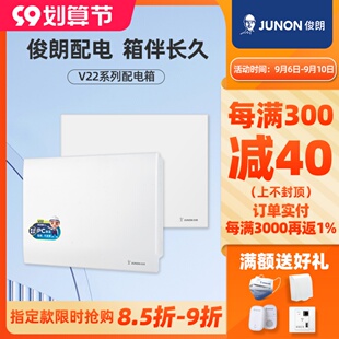 俊朗官配电箱家用强电箱暗装柜空气开关盒子断路器漏保盒电箱V22