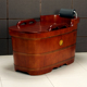 高端进口橡木桶自动加热泡澡洗澡桶家用大人沐浴桶实木质浴缸浴盆