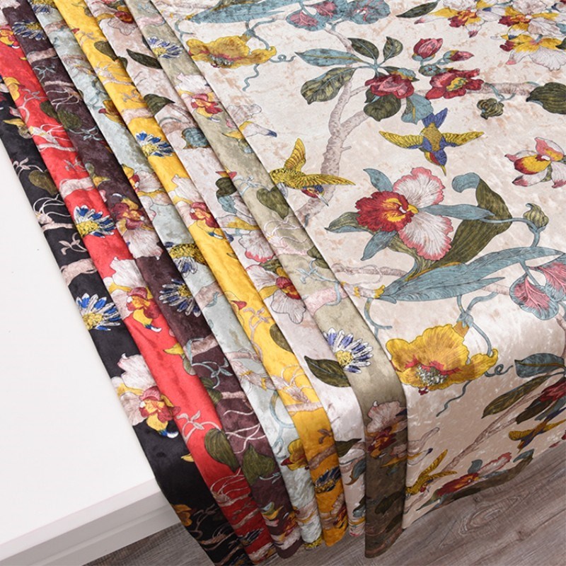 沙发布料加厚绒布冰花绒金丝绒纯色diy窗帘面料促销桌布软包硬包