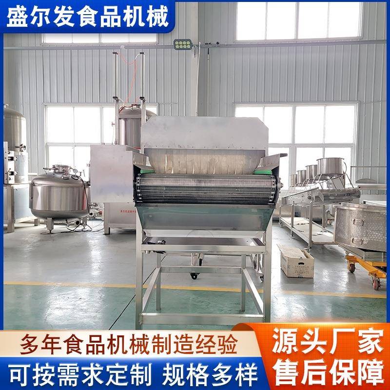 网带式全自动海鲜速冻挂冰机海产品处理包冰衣鲅鱼挂冰机设备