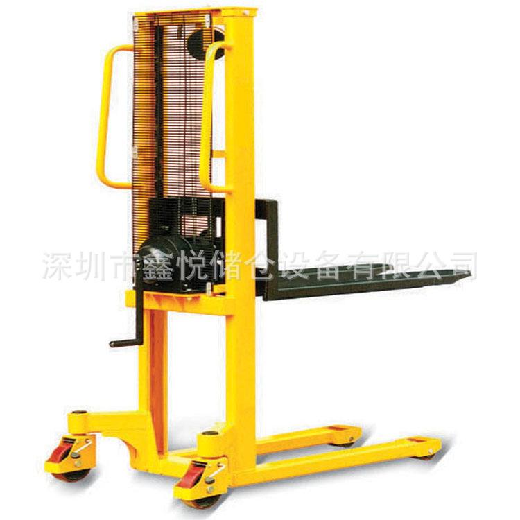 MF-C25手摇堆高车家用轻便,钢丝绳堆垛机手动升降叉车装卸平台车