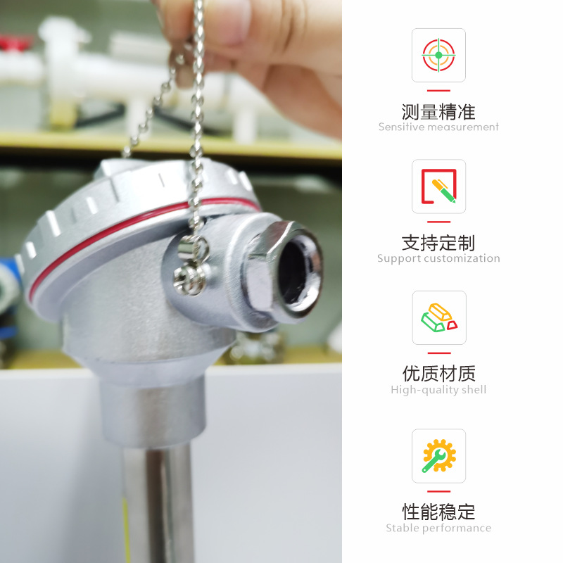 国大S/R/B型耐高温铂铑刚玉管热电偶电阻WRP-130型0-1600℃摄氏度