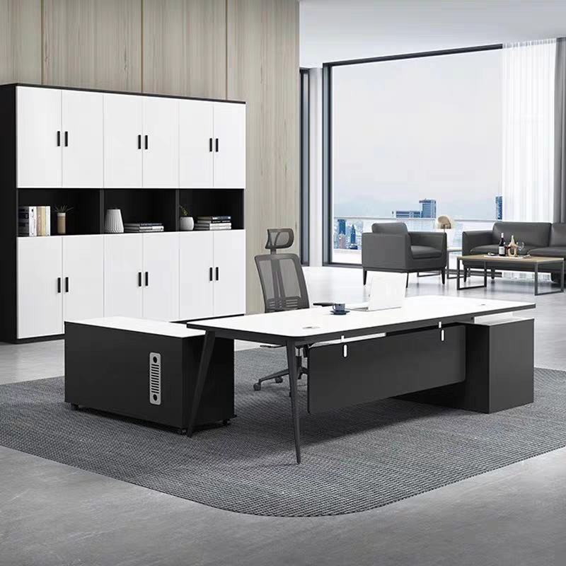 简约现代佛山办公家具老板桌总经理办公桌椅组合大班台总裁主管桌