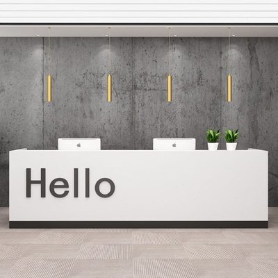 公司前台接待台办公桌简约现代教育培训机构美容院收银台吧台定制