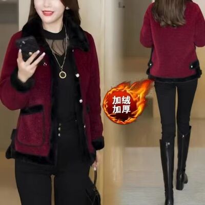 【下单立减50元】加绒加厚雪尼尔混纺银丝线百搭款时尚轻奢外套
