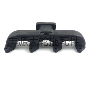 迪尔904排气管拖拉机农机配件四孔底座连接管带增压排气支管