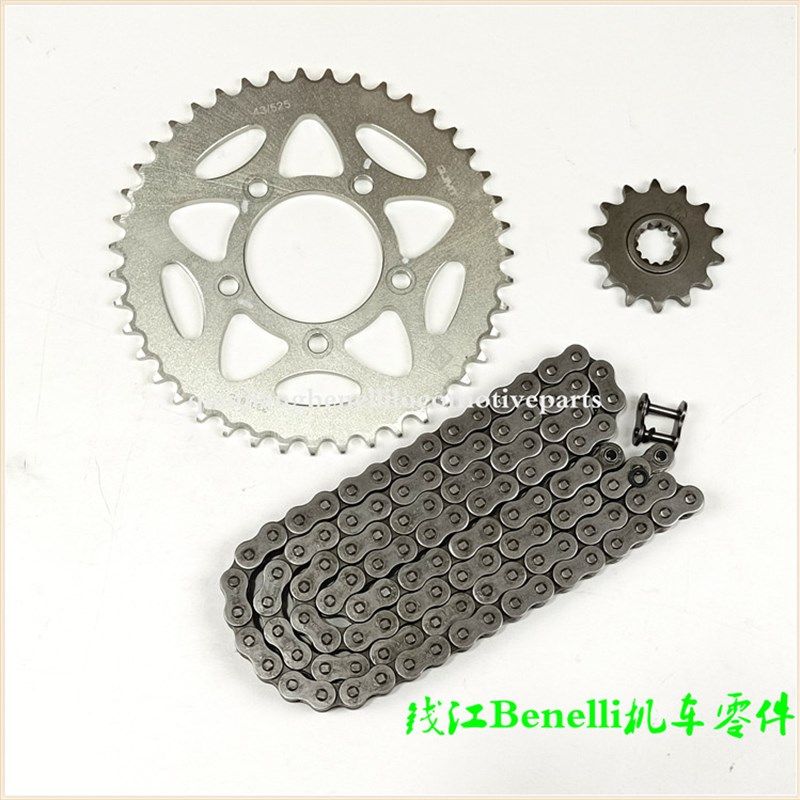 适用幼狮BJ500大小大齿盘套炼BJ500-E幼狮前后大小链轮链条大齿盘
