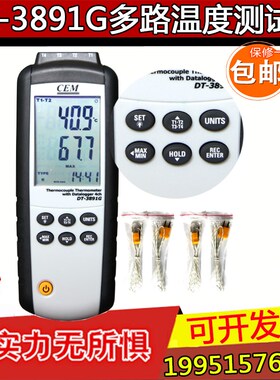 华盛昌DT-3891G多通道热电偶测温仪工业高精度温度计记录仪K型
