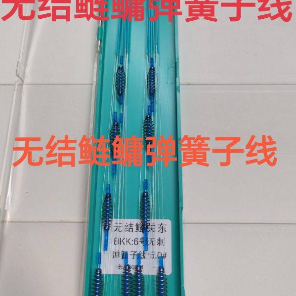 无结鲢鳙弹簧子线双钩竿稍绳加固有刺无刺鲢关东进口子线拉力更强