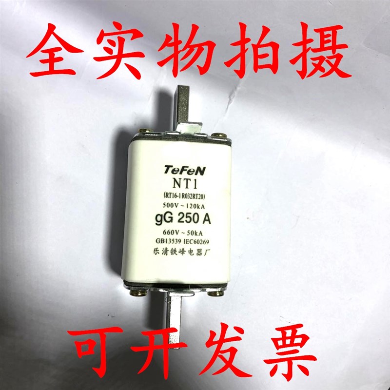 陶瓷NT1熔断器熔芯RT16-1保险管丝R032 RT20 160A 200A 250A铜件