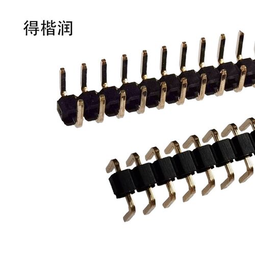U型单排排针 2.54 间距蜈蚣脚弯针1*40P 单塑弯脚插针