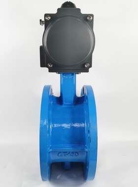 D641X-10/16Q球墨铸铁法兰气动蝶阀DN40-800橡胶软密封快开切断阀