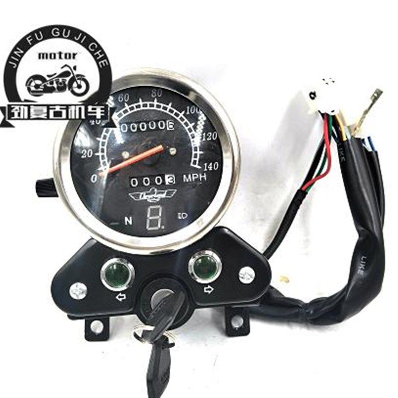 GN125摩托车复古改装码表组件支架 云豹CG125加宽方向柱改装仪表