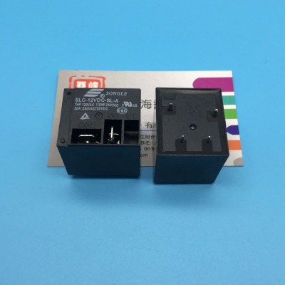 松乐继电器SLC-12VDC-SL-A一组常开4脚30A250VAC T91 HF2100