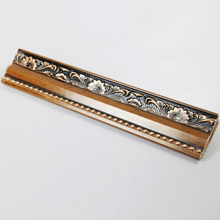 欧式实木油画相框 十字绣线条框条56088咖啡烫金 7.4cm