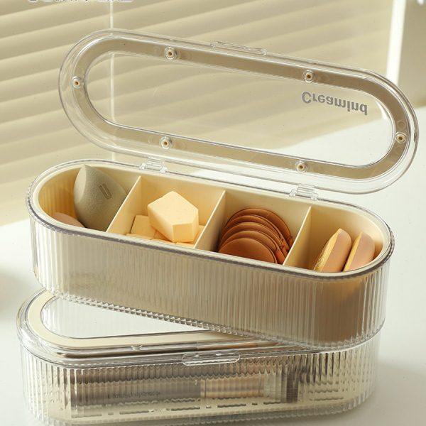 粉扑收纳桌面专业清洗晾晒化妆工具神器防尘美妆蛋气垫刷子棉片盒,收纳整理,美妆蛋收纳盒/架,淘宝优惠券,粉丝福利购,淘宝优惠卷