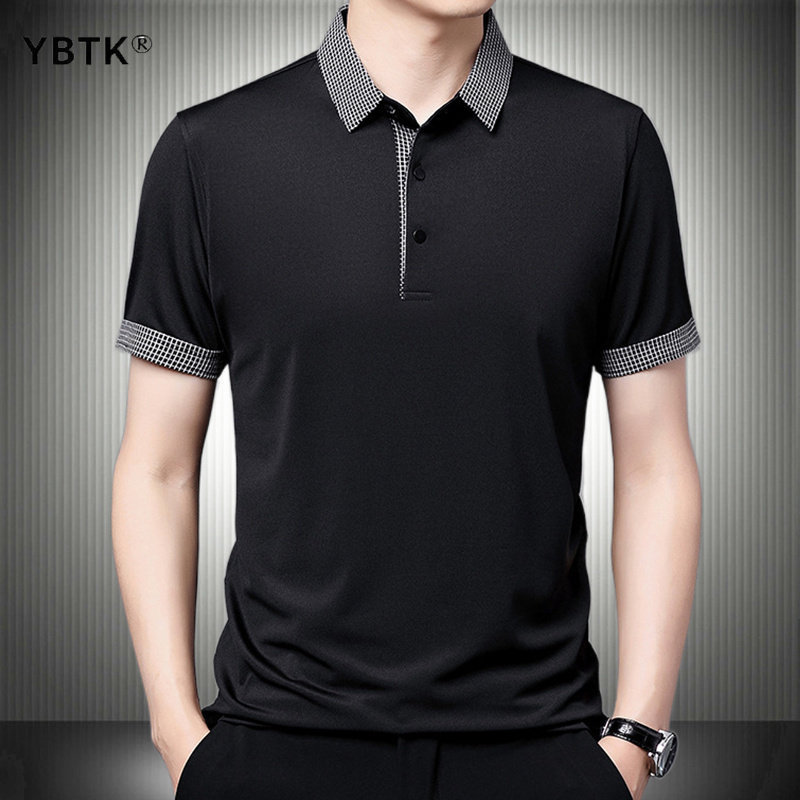 翻领POLO衫男士短袖T恤男2026新款夏季高级气质短袖商务T恤打底衫