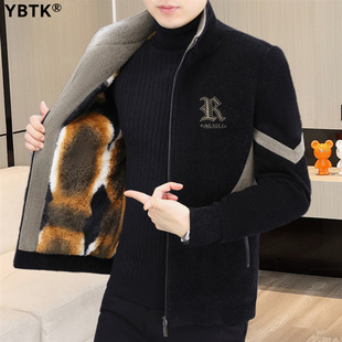 中年男士 新款 金貂绒外套加绒保暖加厚立领夹克 2025秋冬季 官方正品
