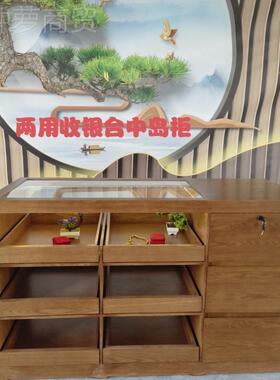 服装DDL店收台银台吧台玻璃中岛展示桌摆女装陈件列展示展示台储