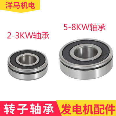 柴油汽油发电机配件大全2千瓦/3/8KW6202RS/6204RS转子轴承带卡簧