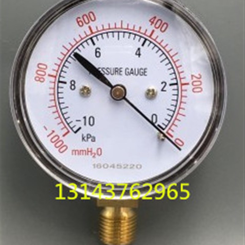 真空 微压表膜盒负压力表YE-60 -10-0KPa PRESSURE GAUGE