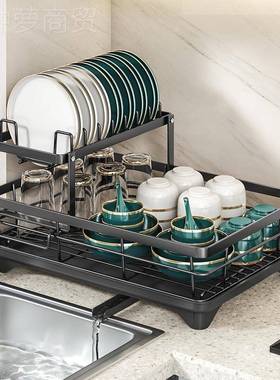 家用厨房收碗碟置物架纳碗清洁架沥水篮盘沥架水碗架筷沥OEN碗收