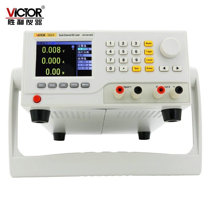 胜利可编程直流电子负载电池容量单双通道电子负载测试仪VC3824