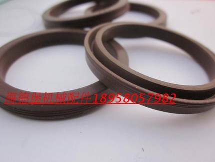 气缸高温活塞封氟橡胶密封件APA YCC100 125 160 200 棕色Y型气封