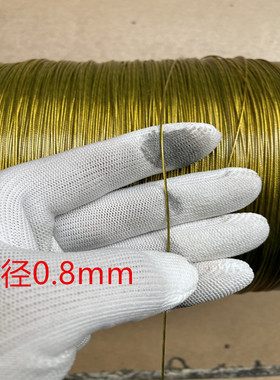 304不锈钢金黄色软n钢丝绳黄塑细软钢丝绳吊牌子挂画悬挂线拉绳子