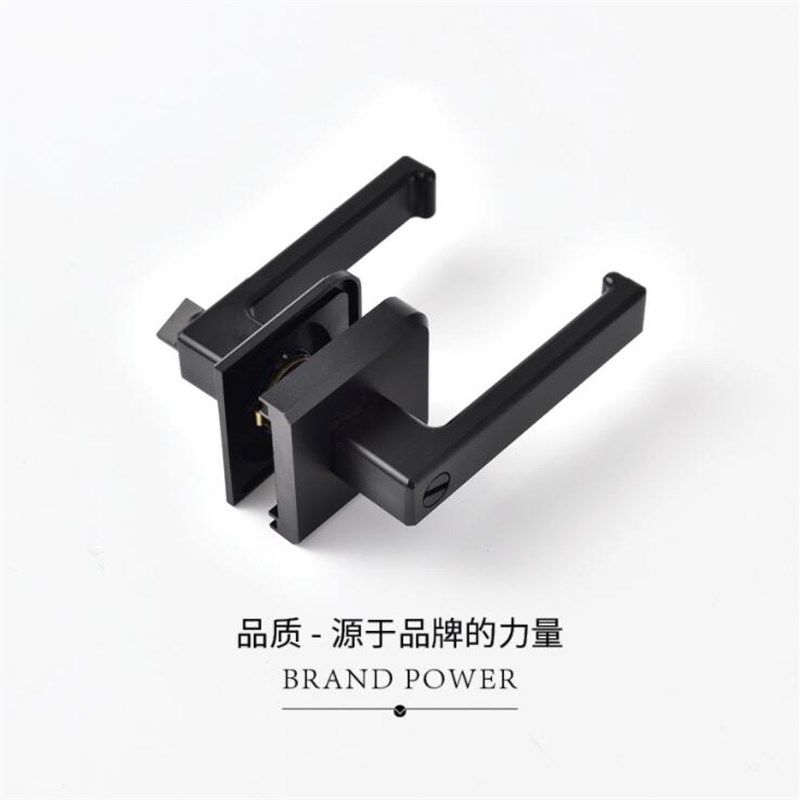 1618极窄平开门锁o极简卫生间浴室玻璃钛镁铝合金门锁通用型门把