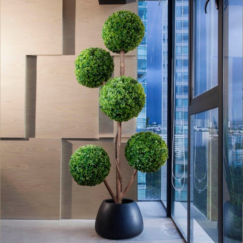 仿真绿植高端轻奢米仔兰盆栽民宿门店大型球型假植物装饰落地摆件