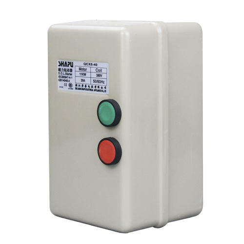莎普空压机磁力启动器QCX5-12/22/40/3~4KW7.5KW11KW马达保护器