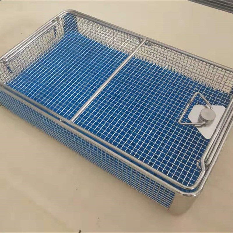 手术器械消毒筐304不锈钢消毒框供应室打包篮医用型托盘清洗网篮