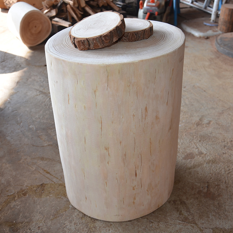 木桩花架树桩树根底座松木墩子原木树墩根雕凳子实木茶几大板支架