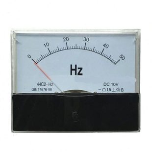 变频器模拟量传感器频率表赫磁表直流频率表 10V指针式 44C2 50HZ
