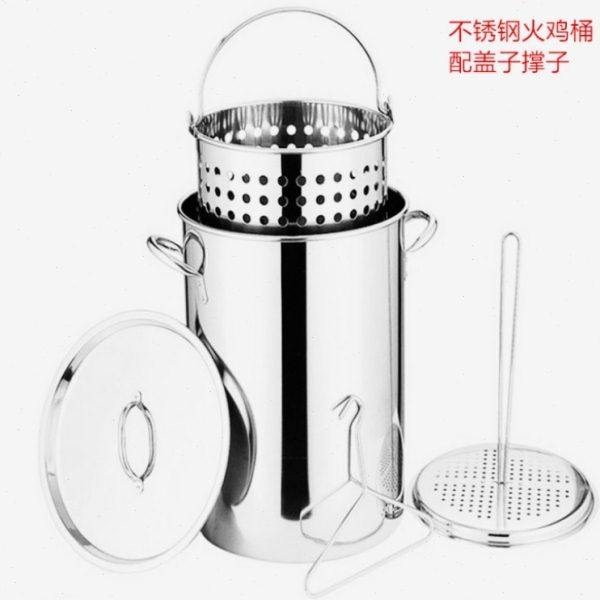 不锈钢火鸡桶商用炸鸡锅深炸锅炸鸡桶炸鱼锅炸鱼桶油炸锅32QT,厨房/烹饪用具,油炸锅,淘宝优惠券,粉丝福利购,淘宝优惠卷