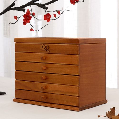 镂空多层首饰收纳盒中式复古珠宝收藏展示盒直供木质首饰盒收纳盒